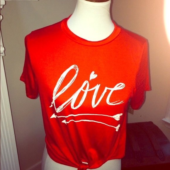 Atticute Tops - Love is in the air!!! 💕 Tie front T-shirt